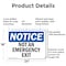 Signmission Exit Sign, Aluminum, 24 in W, 18 in H, Not An Emergency Exit OS-2PACK-NS-A-1824-L-15136 - alternate 4